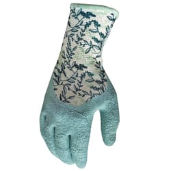 Digz Latex Coated Garden Gloves M Latex Coated Stretch FIt Gray/Orange Gardening Gloves
