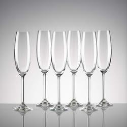 Lenox 8 oz Clear/Gray Glass Tuscany Classics Champagne Flutes