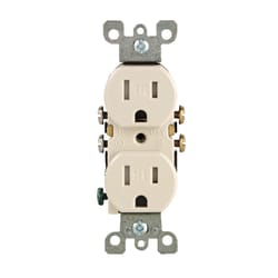 Leviton 15 amps 125 V Duplex Light Almond Outlet 5-15R 10 pk