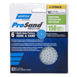 Norton ProSand 6 in. Ceramic Alumina Hook and Loop A975 Sanding Disc 150 Grit Fine 10 pk