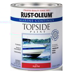 Rust-Oleum Marine Coatings Outdoor Gloss Bright Red Marine Topside Paint 1 qt