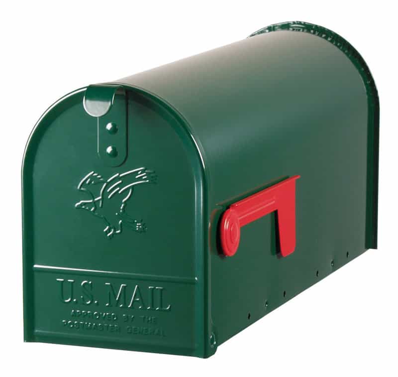 Gibraltar Mailboxes Elite Galvanized Steel Post Mounted Hartford Green