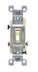 Leviton 15 amps Toggle Switch Ivory 1 pk