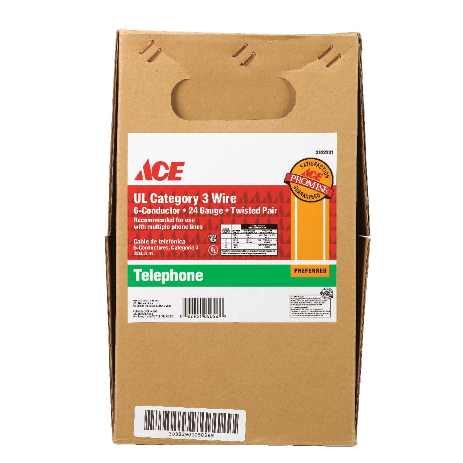 Ace 1000 ft. L Ivory Category 3 Twisted Pair Wire Ace Hardware