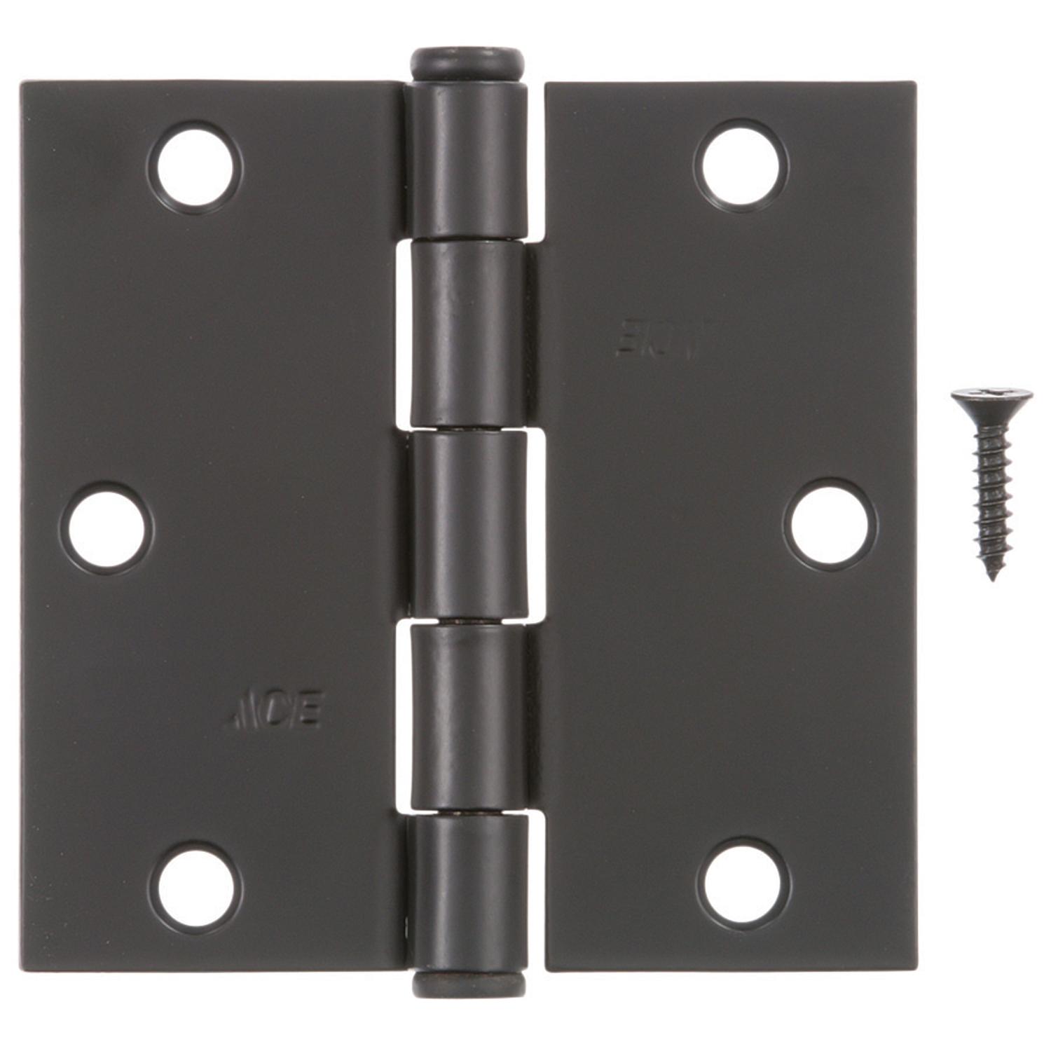 Ace 3-1/2 in. L Black Residential Door Hinge 3 pk - 01-3550-408 - Hardware Accessories  sku 01-3550-408