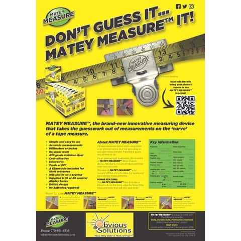 Invent & Create Ltd. Matey Measure 2.5 in. L X 2.625 in. W Tape Measure Aid  65 Silver 1 pc - Ace Hardware