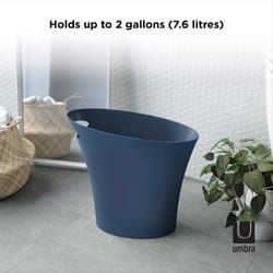 Umbra 2 gal Blue Polypropylene Modern Trash Can