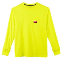 Milwaukee S Long Sleeve Unisex Crew Neck High Visibility Heavy Duty Shirt