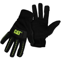 CAT Men's Indoor/Outdoor High Impact Utility Gloves Black/Green L 1 pair