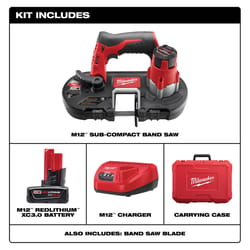 Milwaukee M12 Cordless Brushed 1-5/8 in. Band Saw Kit (Battery & Charger)