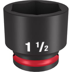 Milwaukee SHOCKWAVE 1-1/2 in. X 1/2 in. drive SAE 6 Point Standard Impact Socket 1 pc