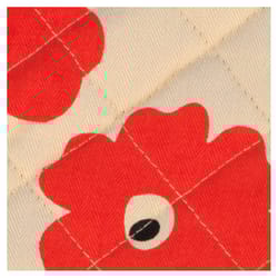 Mu Kitchen Multi-Colored Red Poppies Cotton Oven Mitt