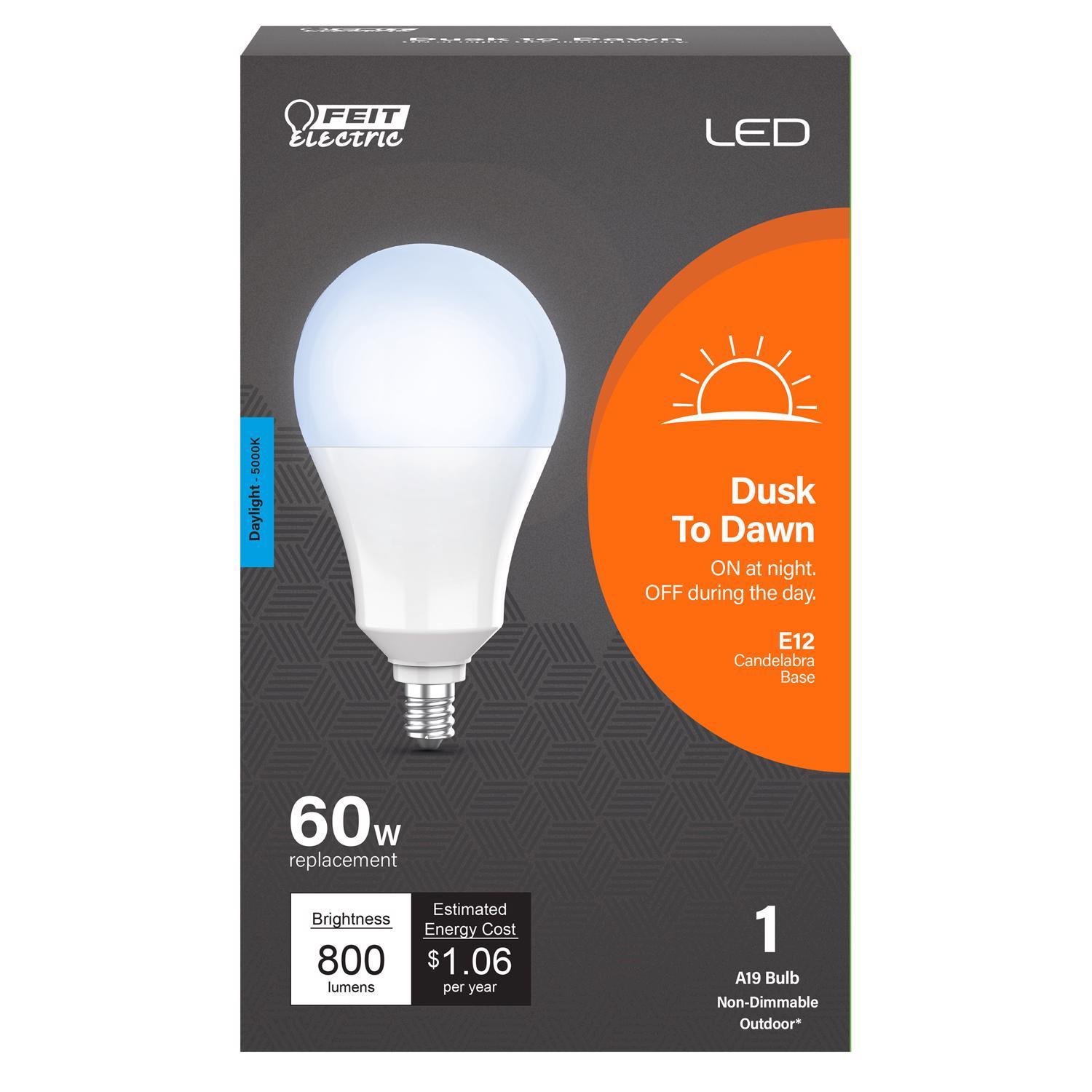 A800C950CADDLED Feit Electric E12 E12 (Candelabra) LED Dusk to Daw sku A800C950CADDLED