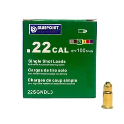 Blue Point .22 in. D X .62 in. L Brass Flat Head Powder Loads 100 box