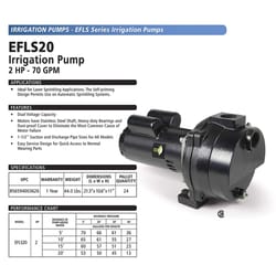 ECO-FLO 2 HP 4260 gph Cast Iron Sprinkler Pump