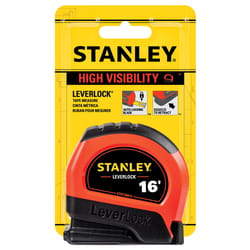 Stanley LeverLock 16 ft. L X 0.75 in. W Compact Tape Measure 1 pk