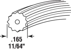 Prime-Line 1.31 in. D X 1.31 in. L Screen Spline Prime-Line 1.31 in. D X 1.31 in. L Screen Spline