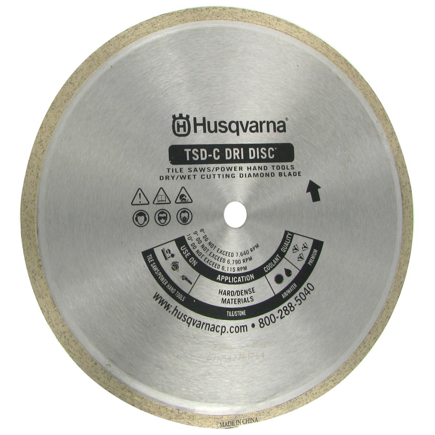 Photos - Power Tool Accessory Husqvarna Tacti-Cut Dri Disc 10 in. D X 5/8 in. Diamond Continuous Rim Dia 