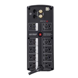 CyberPower 6 ft. L 10 outlets Battery Backup/Surge Protector Black 890 J