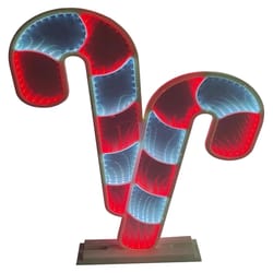 Celebrations LED Infinity Candy Cane 30 in. Yard Decor