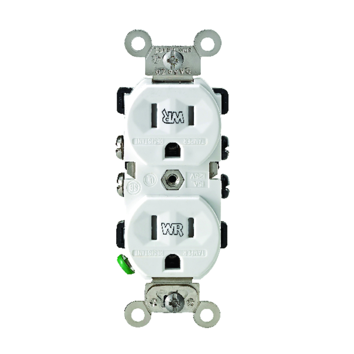 Leviton 15 amps 125 V Duplex White Outlet 5-15R 1 pk