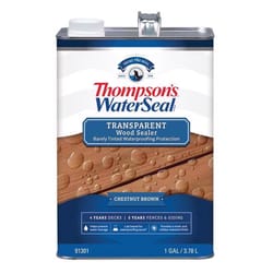 Thompson's WaterSeal Wood Sealer Transparent Chestnut Brown Waterproofing Wood Stain and Sealer 1 ga