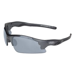 Global Vision Metro Semi Rimless Safety Sunglasses Flash Mirror Lens Gray Frame 1 pc