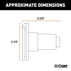CURT 4 Round Connector Socket 2.38 in.