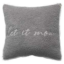 Celebrations Home Gray Let it Snow Pillow