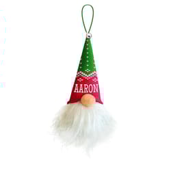 Christmas Gnome Multicolored Aaron Ornament 5.5 in.