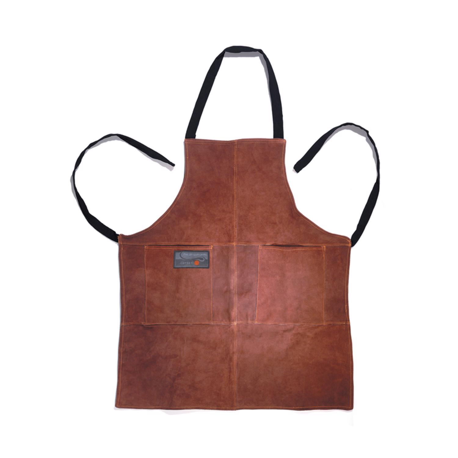 Outset 2 pocket Brown Leather BBQ Apron Sansujyuku sansujyuku.com