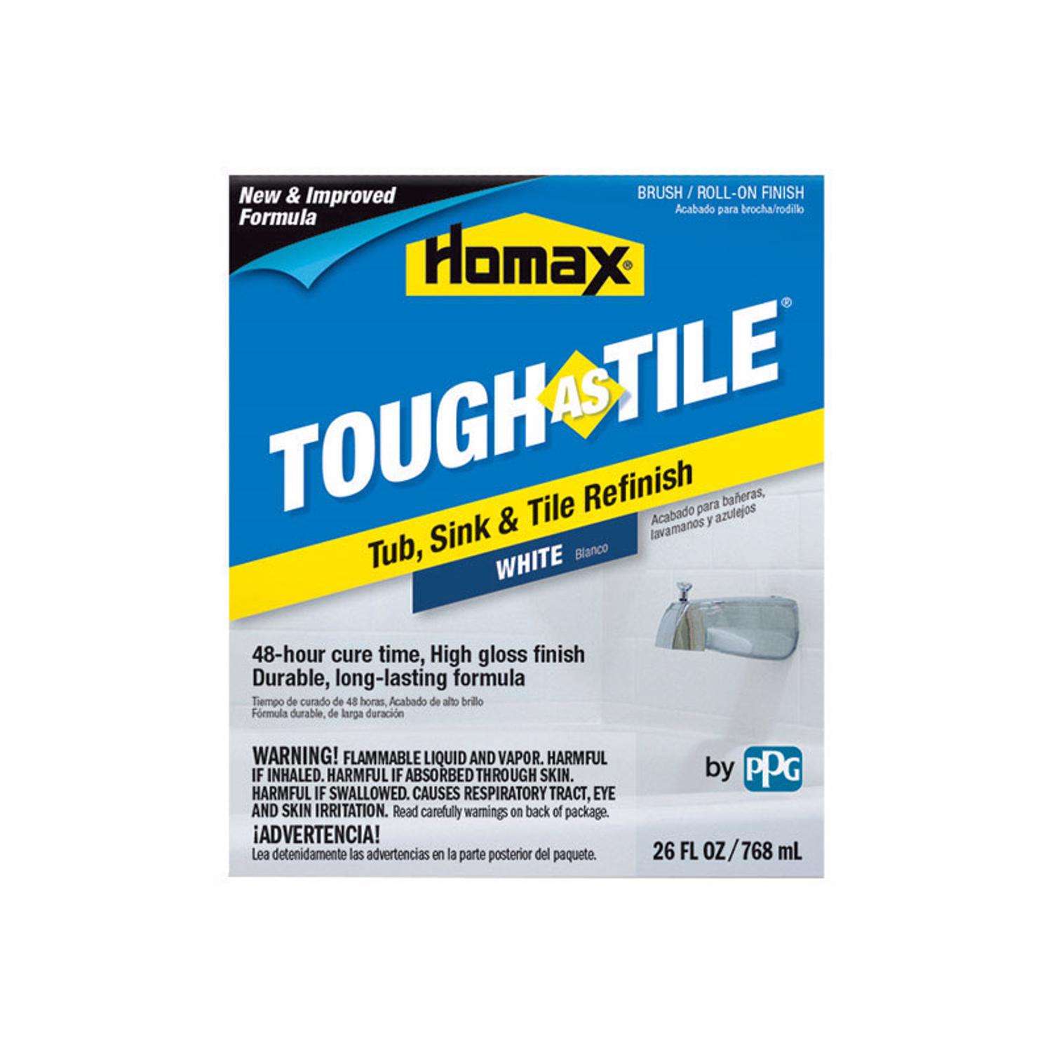 Homax Tough As Tile Gloss White Tub and Tile Refinishing Kit Interior