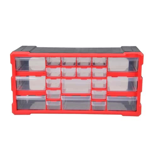 18-Drawer Small Parts Plastic Storage Cabinet Unit Organizer Hardware  -Bluish