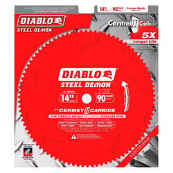 Diablo Steel Demon 14 in. D X 1 in. Cermet Cermet Metal Saw Blade 90 teeth 1 pk