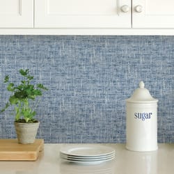 NuWallpaper 20.5 in. W X 18 ft. L Navy Poplin Peel and Stick Wall Decal
