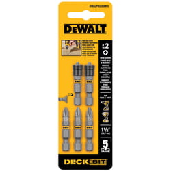 DeWalt Max Fit Phillips #2 X 1.5 in. L Screwdriver Bit Set Steel 5 pk