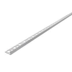 M-D BUILDING PRODUCTS 0.44 in. H X 1.125 in. W X 96 in. L Prefinished Mill Aluminum Tile Edge