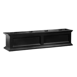 Mayne Fairfield 11 in. H X 11 in. W X 48 in. D Plastic Planter Box Black