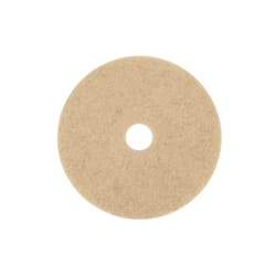 3M Natural Blend 17 in. D Non-Woven Natural/Polyester Fiber Floor Polishing Pad Tan