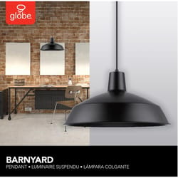 Globe Electric Barnyard Matte Black 1 lights Pendant Light
