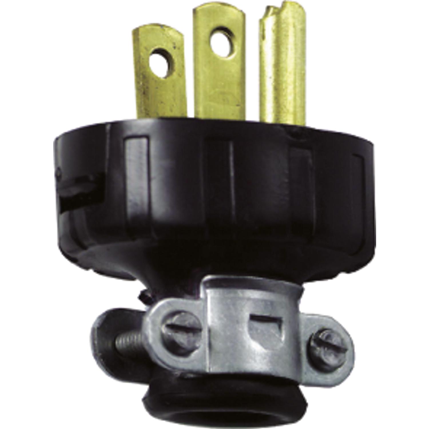 Leviton Residential Vinyl Straight Blade Plug 5-15P 18-14 AWG 2 Pole 3 Wire - 010-48648-03E - Electrical Switches  sku 010-48648-03E
