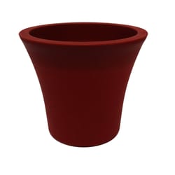 Misco Blossom 10.56 in. H X 12 in. D Plastic Planter Red