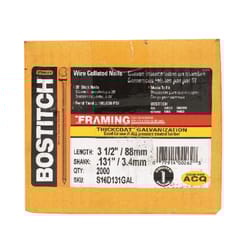 Bostitch 3-1/2 in. L Angled Strip Galvanized Stick Nails 28 deg 2000 pk