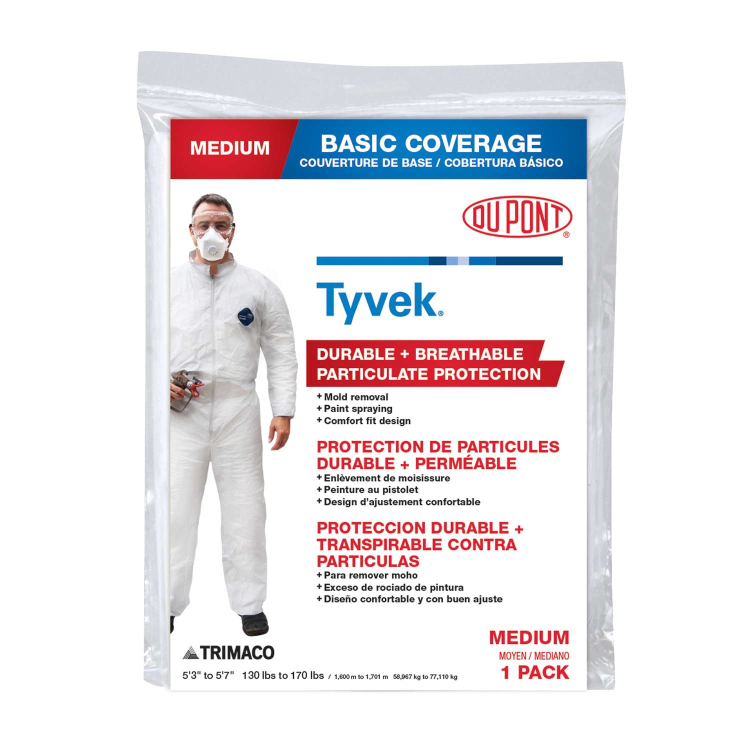 Trimaco Tyvek Tyvek Coveralls White M 1 pk Ace Hardware