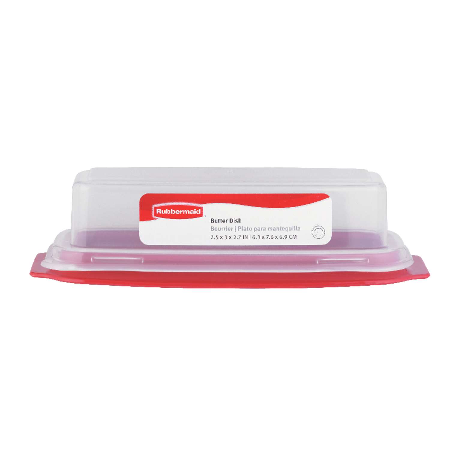 Home Essentials Home Essentials 7l Red Butter Dish W/finial Red