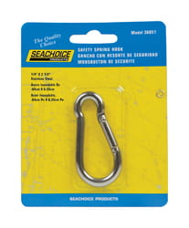 Seachoice Stainless Steel 2-1/2 in. L X 1/4 in. W Safety Spring Hook 1 pk