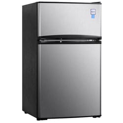 Avanti 3.1 cu ft Black/Silver Stainless Steel Compact Refrigerator 320 W