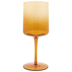 Karma Mid Century Orange Glass Wine Glass