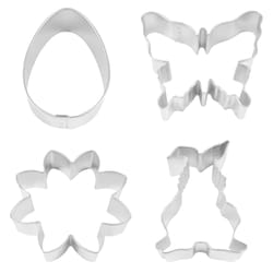 R&M International Corp Springtime Cookie Cutter Set Silver 4 pc