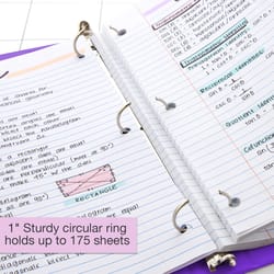 Bazic Products 1 in. W X 9.96 in. L 3-Ring Purple View Binder